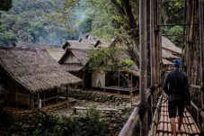 Suasana perkampungan adat Baduy Dalam saat ritual Kawalu yang menutup akses wisatawan selama tiga bulan