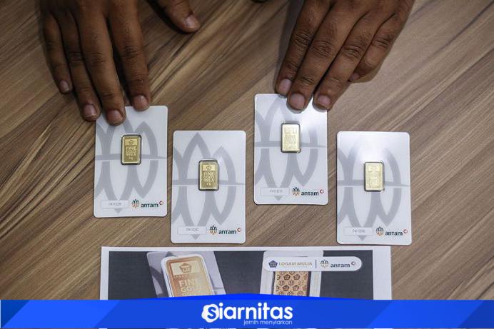 Harga emas Antam hari ini Selasa 13 Januari 2026 berdasarkan situs resmi Logam Mulia Antam