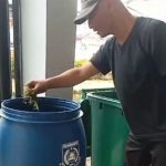 Tong komposter pengolahan sampah organik di salah satu pasar tradisional Kota Tangerang Selatan