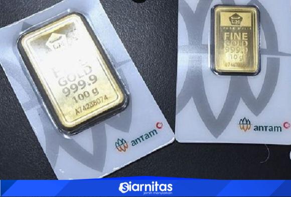 Harga emas Antam batangan 1 gram hari ini Rabu 14 Januari 2026 naik dan cetak rekor terbaru