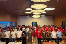 Zein Nasution dan jajaran pengurus DPD GMNI Banten periode 2026–2028 foto bersama usai pelantikan di Serang.